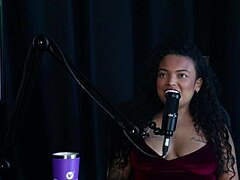 Gaucha Yasmin Demonstrates Blowjob in Sheer Red