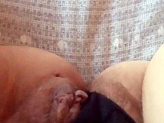 Gretala Pregnant in Transparent Thong Flashing