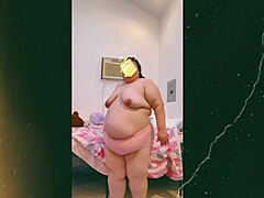 Mature Old Cougar's Saggy Tits Dance Topless on Webcam – Horny Milf Action