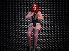 Бабуля в костюме Чёрной Вдовы получает интенсивный миссионерский трах и кончу