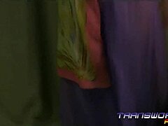 cute asian tranny dancing and masturbating