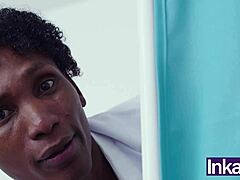 latina peruvian busty deceives old husband with dark gynecologist in hospital