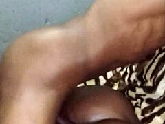 black teen 18+ got her tight pussy stretched by big ass ebony in sensual quickie.