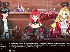 Bold wanderer explores hentai game world.