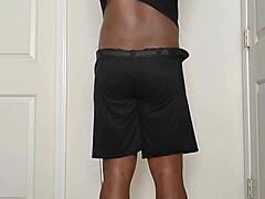 good morning getting undressed spreading buttocks open