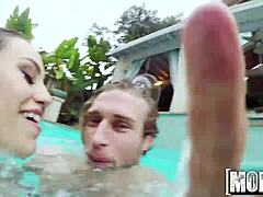 Girlfriends' Underwater Skinny Dipping BJ