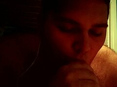 My first blowjob on a dildo was amazing