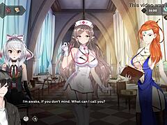 Bold wanderer explores hentai game world.