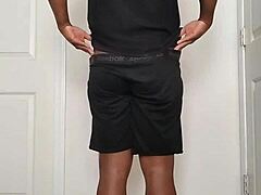 good morning getting undressed spreading buttocks open