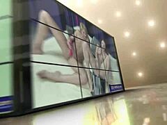 Dirty talk and glass dildo orgasms