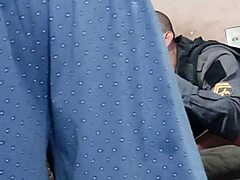 Dressed As Cop, I Fuck Hot Babe While Friends Film In Bedroom First Time