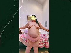 Mature Old Cougar's Saggy Tits Dance Topless on Webcam – Horny Milf Action