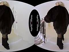 mature maneater in stockings pov riding cowgirl