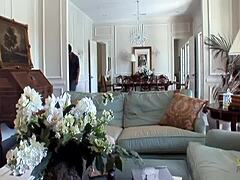 a knock on the door leads to steamy encounter with big fake tits