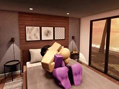 hey, roblox raven team leader and neighbor hanging out casually