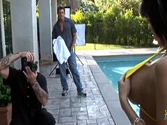 a knock on the door leads to steamy encounter with big fake tits