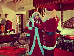 Granny Carmen Claus Face Fucks Hard