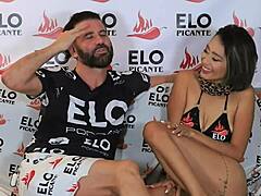 gigi damesco shows big natural tits in colombian casting interview
