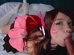 Cosplay dva with sensual blowjob and doggystyle sex