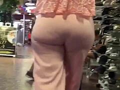 Mature Milf Shows Off Her Big Ass Intensely