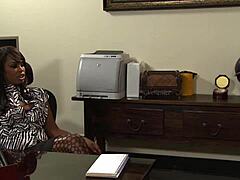 horny ebony babe rides white cock