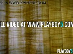 Big natural tits blonde teen kay lovely does a solo undressing for playboy magazine.