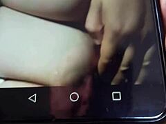 my wife performs a hand show for me while spying