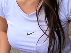 training with two beautiful busty women ends in sex and a delicious threesome