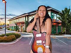 stripping and masturbating in parking lot