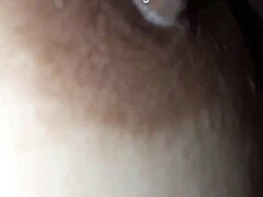 Nipple Full of Saliva and Glans in Intimate Moment