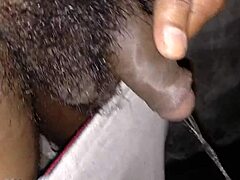 hot pissing indian bathroom big black cock masturbation creampie