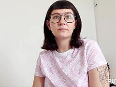 Putalocura - pretty young Meraki rides Torbe's cock and swallows cum