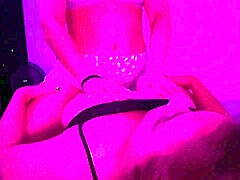 Big tongue sucking and lesbian kisses before bed, so hot!