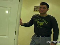 Husband dominates wife with toys.