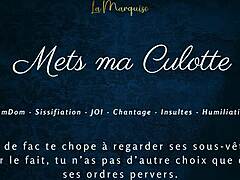 French Femdom Humiliates with Sissification Jerk Off Instructions