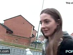 horny skinny leyla flashes her shaved pussy in public lingerie