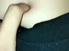 i peck her belly button while she rides me