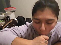 my girlfriend sucks my cock hard in pov