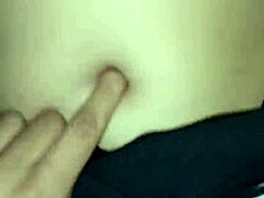 i peck her belly button while she rides me