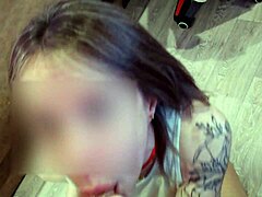 A cute babe gives a juicy POV blowjob in this private scene.