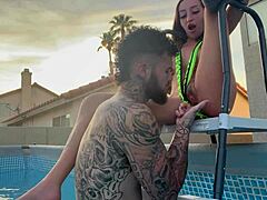 Teasing the pool boy with some fun payment ideas.