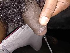 hot pissing indian bathroom big black cock masturbation creampie