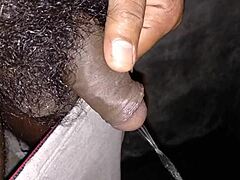 hot pissing indian bathroom big black cock masturbation creampie