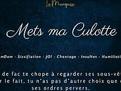 French Femdom Humiliates with Sissification Jerk Off Instructions