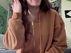 young latina rubbing her juicy pussy lips