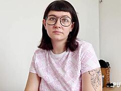 Putalocura - pretty young Meraki rides Torbe's cock and swallows cum