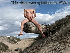 Nude Posing Cock Teasing At Public Beach Cumming In The Plaza