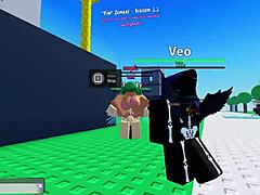 Going all out in Roblox game.