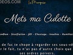 French Femdom Humiliates with Sissification Jerk Off Instructions