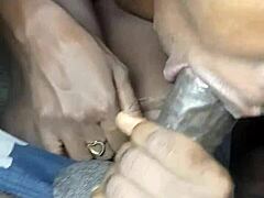 African teen swallows cum